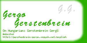 gergo gerstenbrein business card